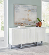 Family Deals Furniture - Ashley Furniture - Ornawel Accent Cabinet - Accent Cabinet / Distressed White - A4000569