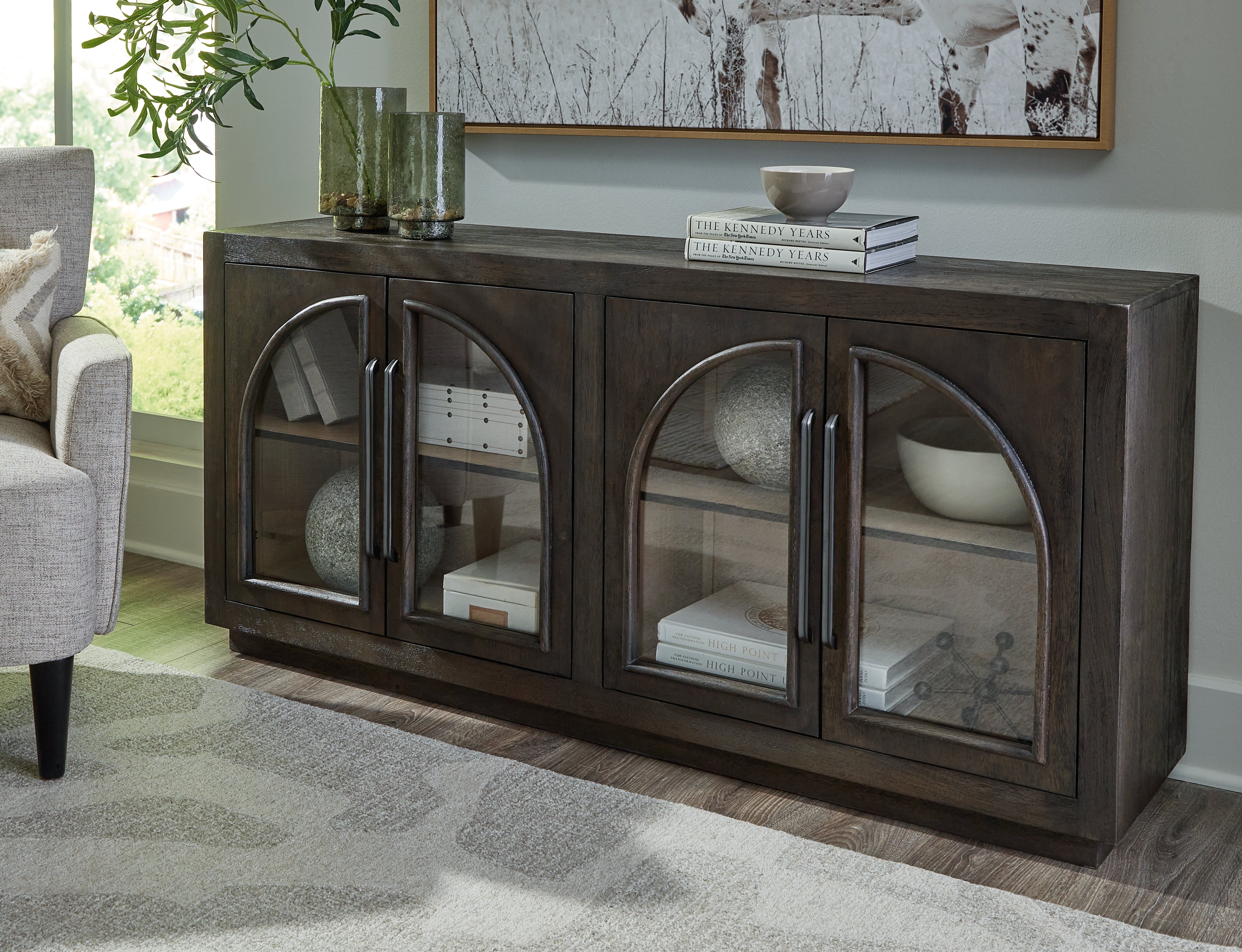 Family Deals Furniture - Ashley Furniture - Dreley Accent Cabinet - Accent Cabinet / Grayish Brown - A4000586