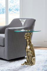 Family Deals Furniture - Ashley Furniture - Vallain Accent Table - Accent Table / Antique Gold Finish - A4000605