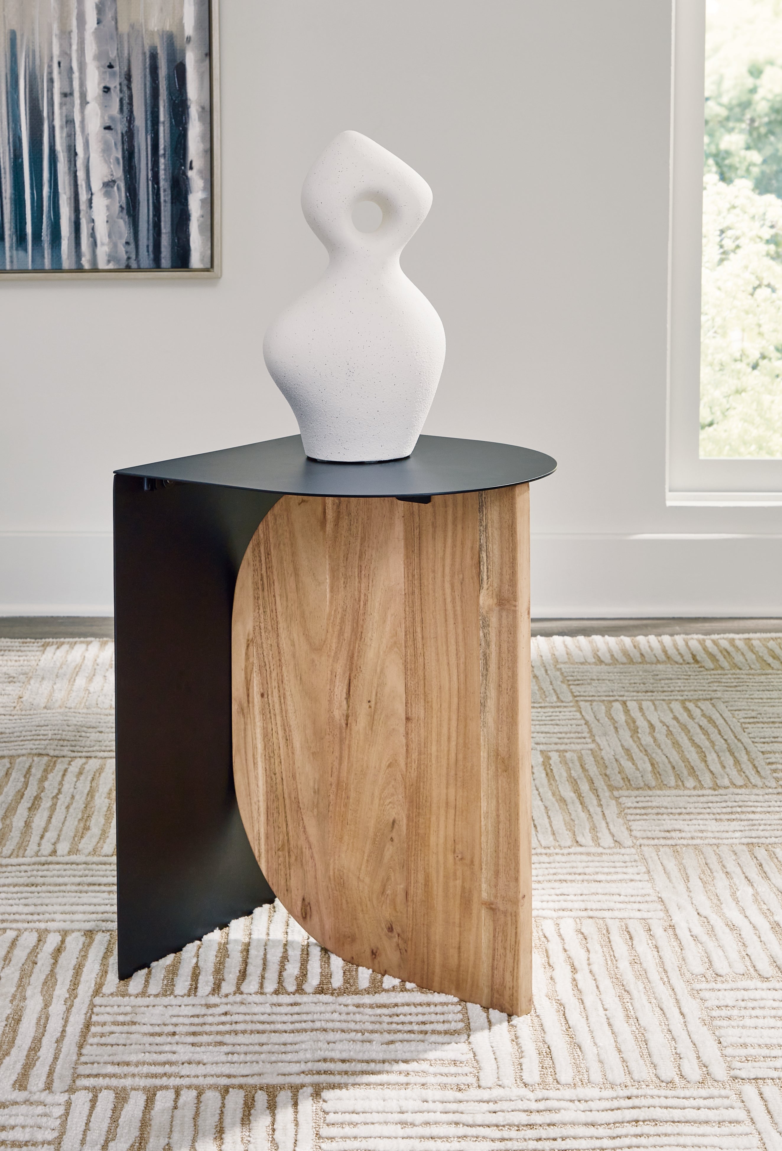Family Deals Furniture - Ashley Furniture - Ladgate Accent Table - Accent Table / Black/Natural - A4000628