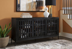 Family Deals Furniture - Ashley Furniture - Vallisburg Accent Cabinet - Accent Cabinet / Black/Natural - A4000644