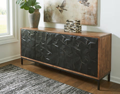 Family Deals Furniture - Ashley Furniture - Dorannby Accent Cabinet - Accent Cabinet / Black/Brown - A4000649