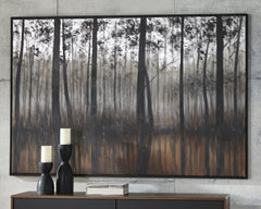 Family Deals Furniture - Ashley Furniture - Philyra Wall Decor - Wall Art / Black/Orange/Silver - A8000253