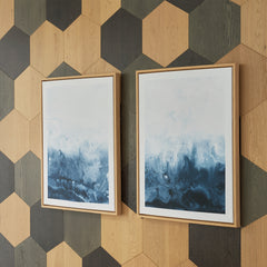Family Deals Furniture - Ashley Furniture - Holport Wall Decor - Wall Art Set (Set of 2) / Blue/White - A8000368
