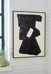 Family Deals Furniture - Ashley Furniture - Garviery Wall Decor - Wall Art / Black/Cream - A8000385