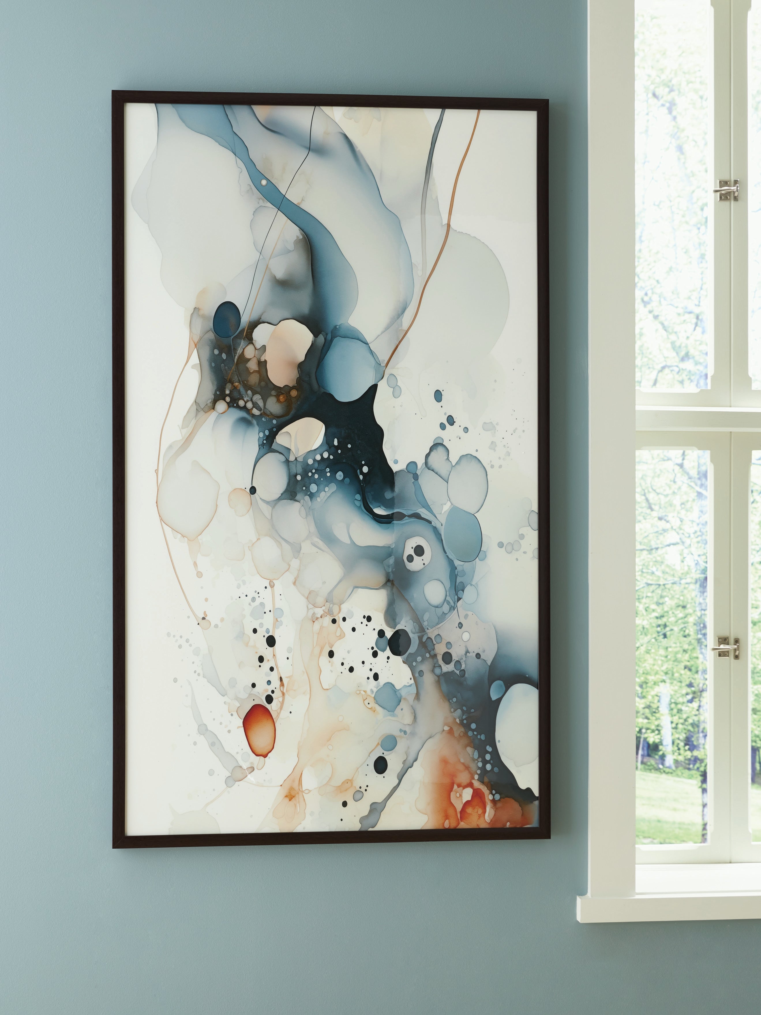 Family Deals Furniture - Ashley Furniture - Foxenburg Wall Decor - Wall Art / Blue/Amber/White - A8000432