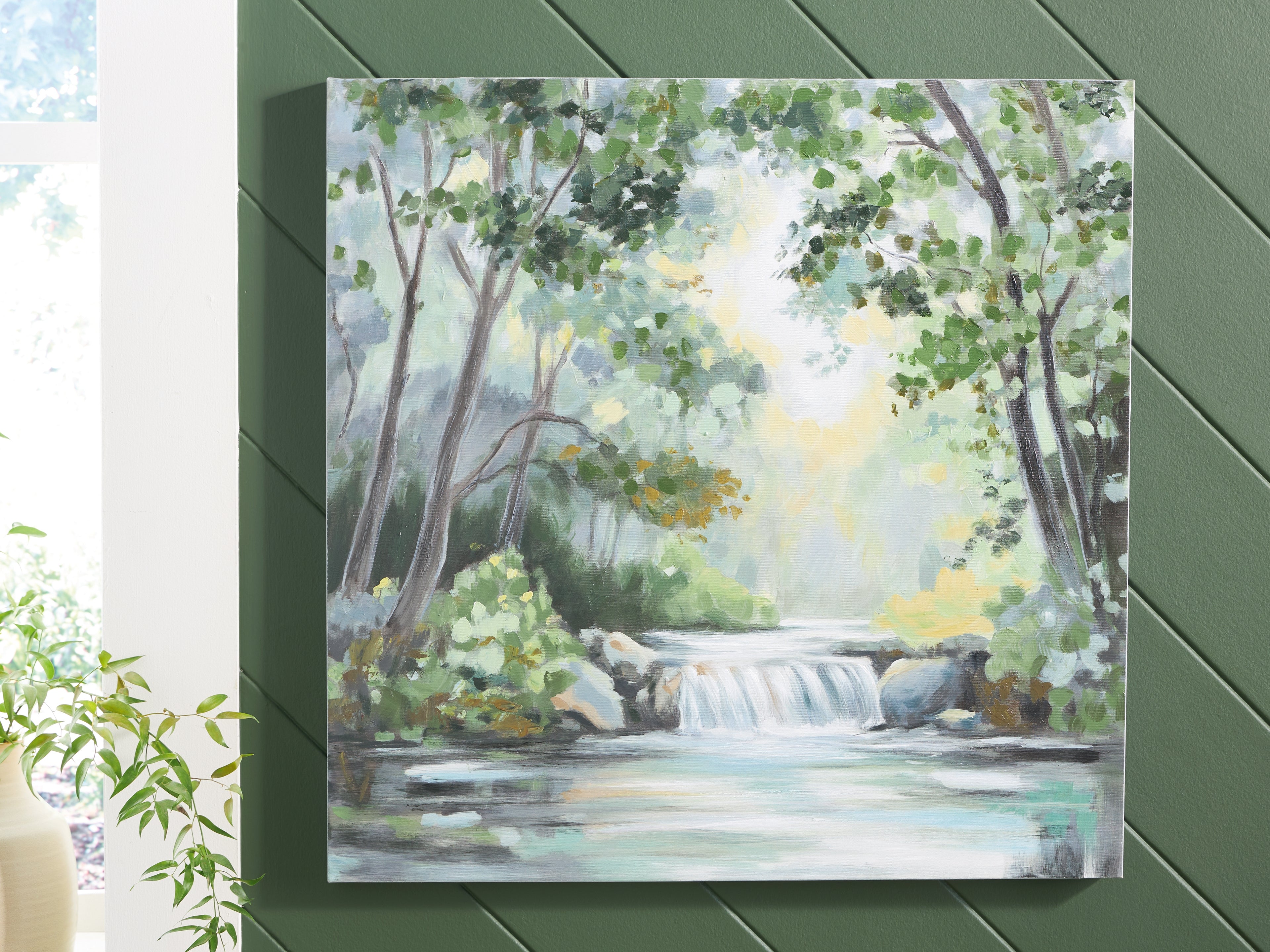 Family Deals Furniture - Ashley Furniture - Evermaddick Wall Decor - Wall Art / Green/Gray/White - A8000455