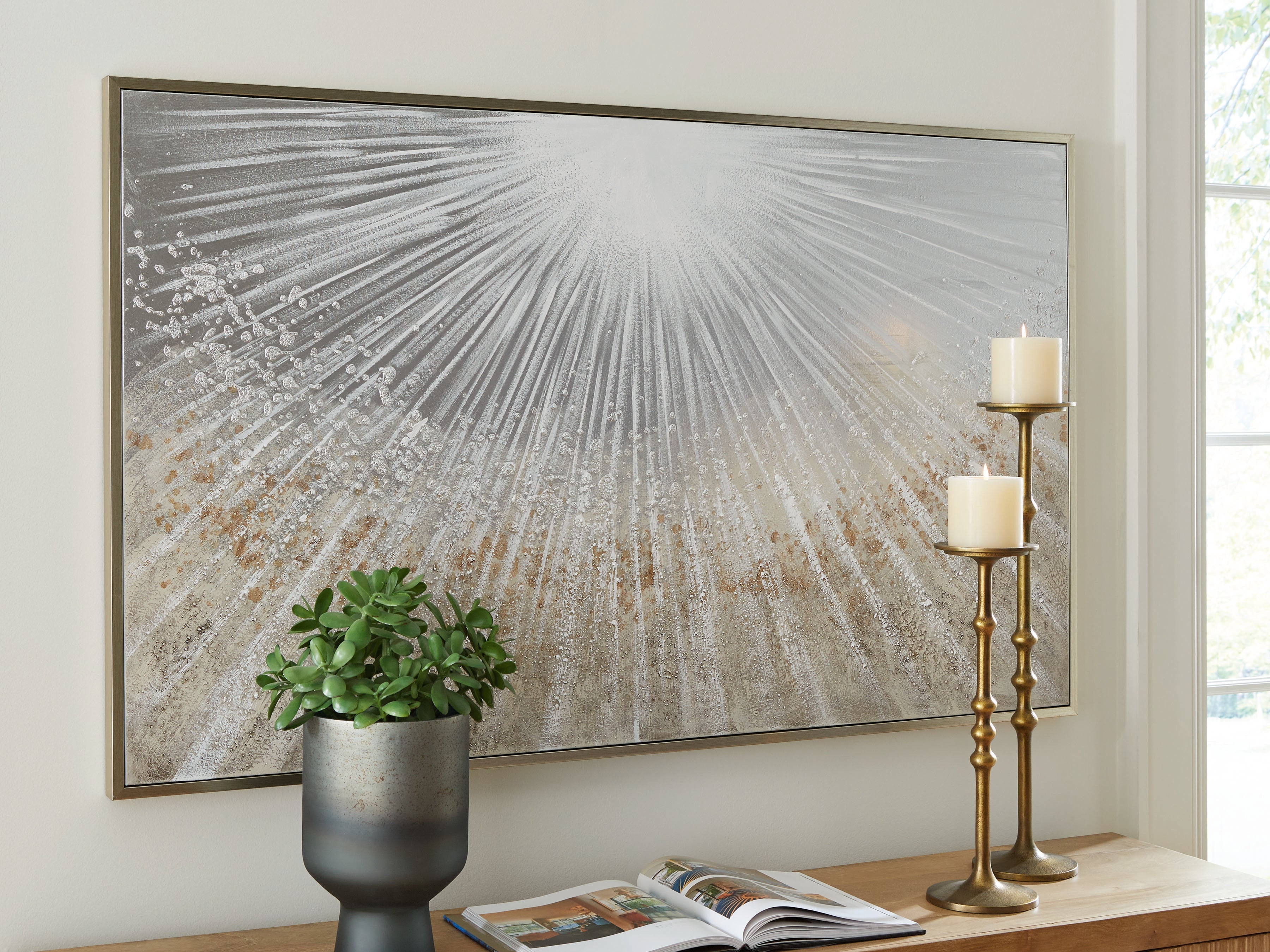 Family Deals Furniture - Ashley Furniture - Waldard Wall Decor - Wall Art / Gray/Taupe/White - A8000501