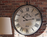Family Deals Furniture - Ashley Furniture - Augustina Wall Decor - Wall Clock / Antique Black - A8010110