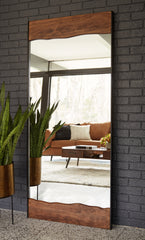 Family Deals Furniture - Ashley Furniture - Panchali Mirror - Floor Mirror / Brown/Black - A8010197