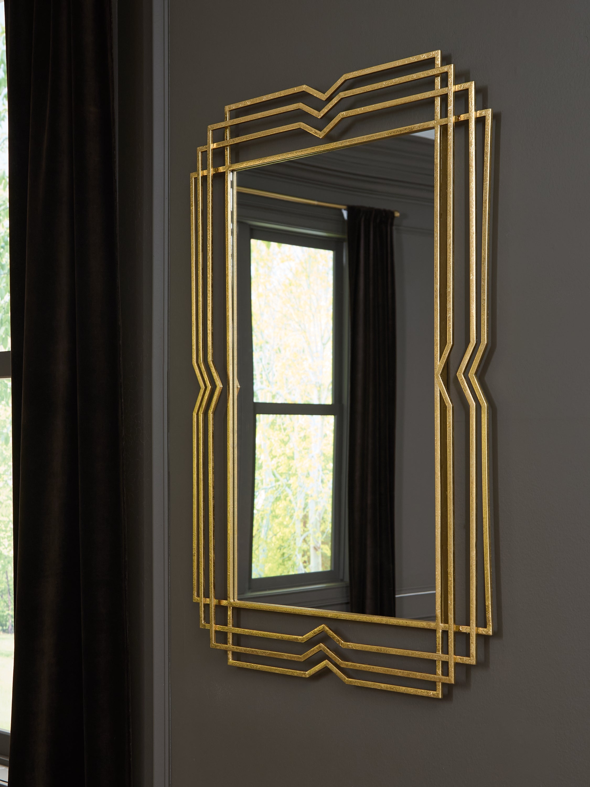 Family Deals Furniture - Ashley Furniture - Claybrook Mirror - Accent Mirror / Gold Finish - A8010349