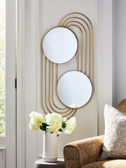 Family Deals Furniture - Ashley Furniture - Warrenley Mirror - Accent Mirror / Gold Finish - A8010401
