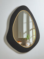 Family Deals Furniture - Ashley Furniture - Kierlock Mirror - Accent Mirror / Black/Gold Finish - A8010414