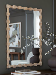 Family Deals Furniture - Ashley Furniture - Acelmore Mirror - Accent Mirror / Light Brown - A8010420
