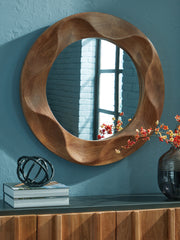 Family Deals Furniture - Ashley Furniture - Aajon Mirror - Accent Mirror / Brown - A8010427