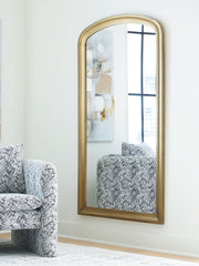 Family Deals Furniture - Ashley Furniture - Fintan Mirror - Floor Mirror / Gold Finish - A8010436