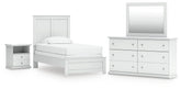 Family Deals Furniture - Ashley Furniture - Bostwick Shoals Twin Panel Bed, Dresser, Mirror and Nightstand - Twin Panel Bed, Dresser, Mirror and Nightstand - B139B60