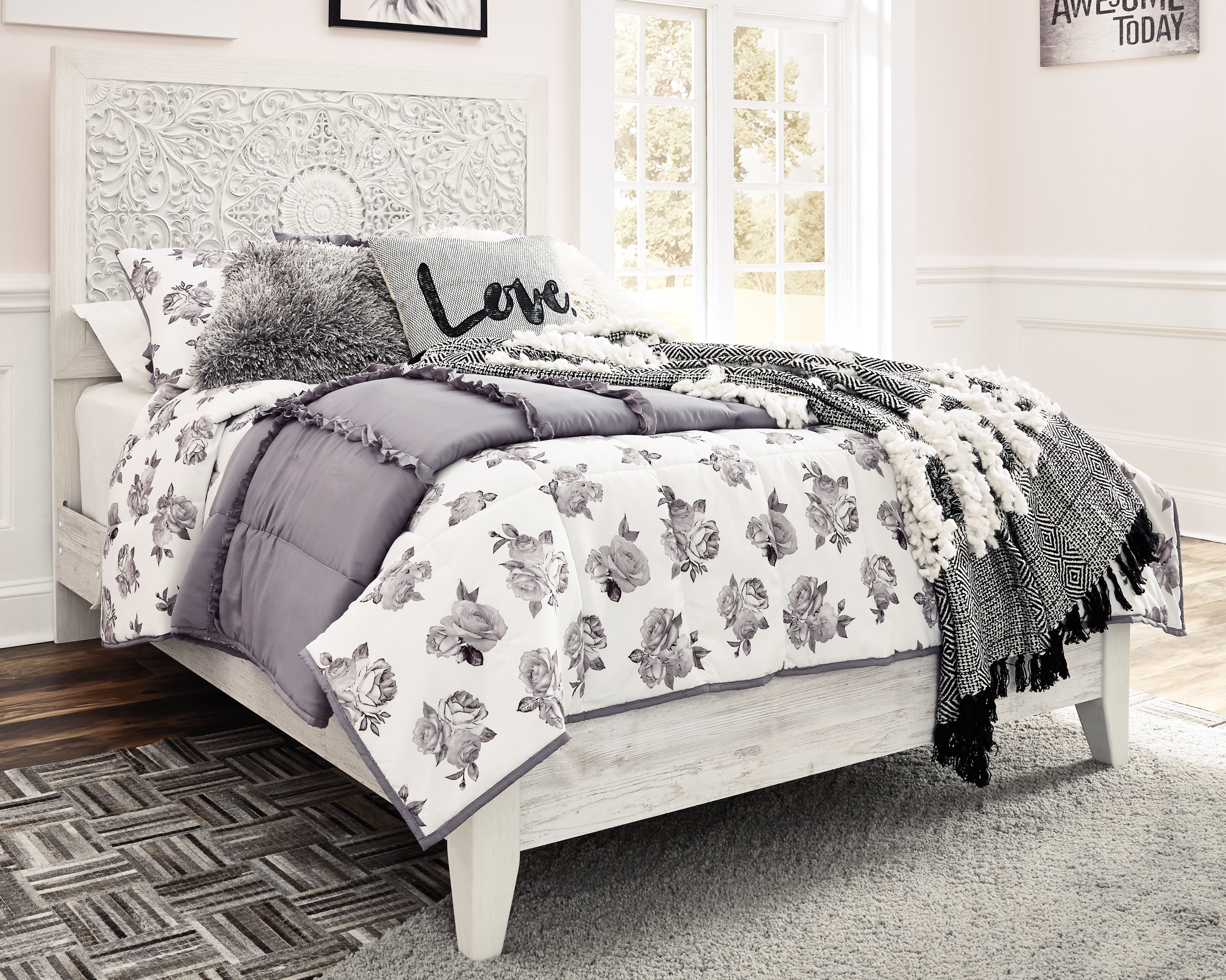 Family Deals Furniture - Ashley Furniture - Paxberry Bedroom - Six Drawer Dresser / Whitewash - B181-31