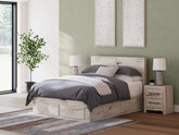 Family Deals Furniture - Ashley Furniture - Lawroy Bedroom - Full Panel Bed with Storage / Light Natural - B2310B43