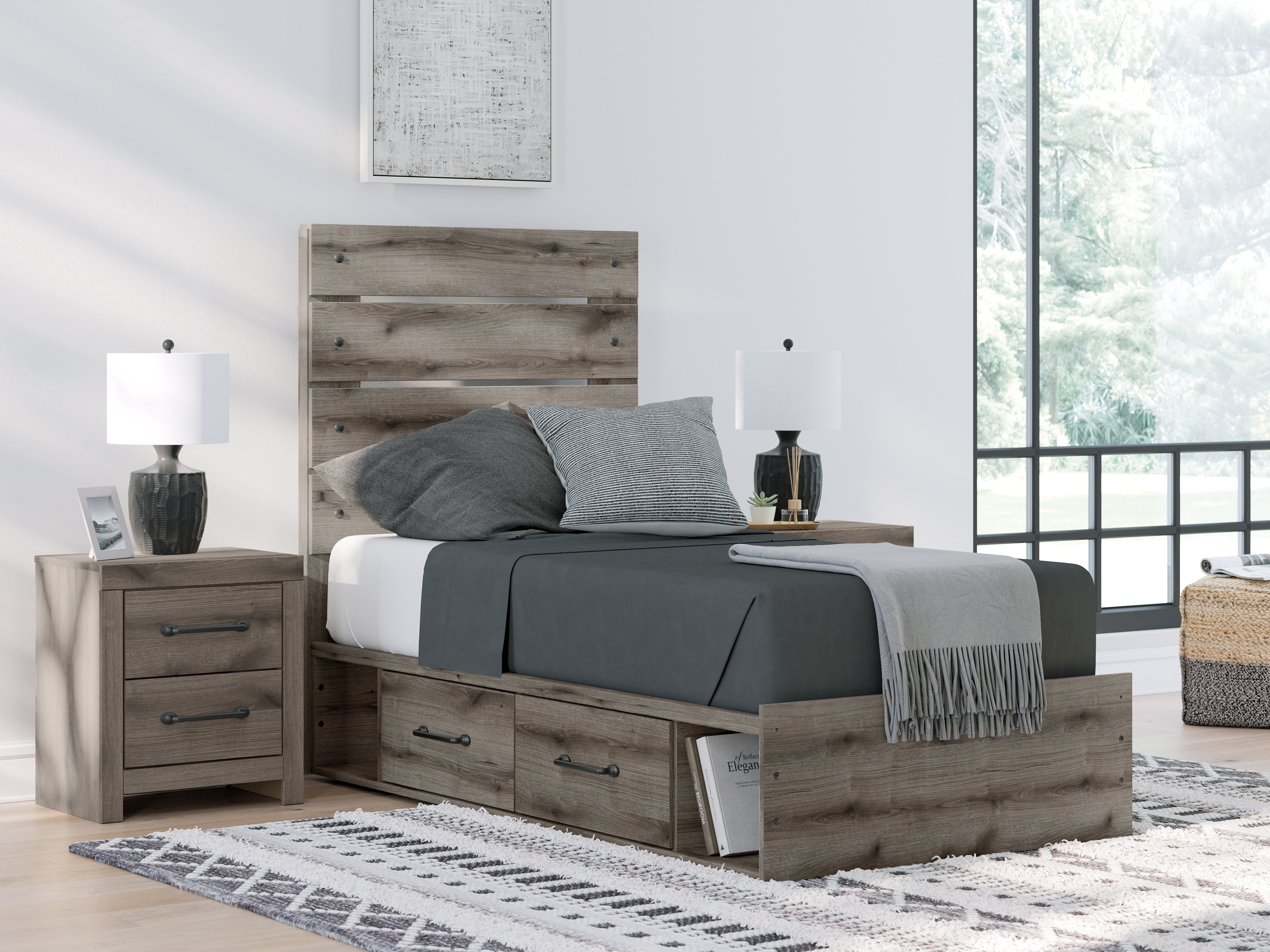 Family Deals Furniture - Ashley Furniture - Graystorm Bedroom - Six Drawer Dresser / Brown Gray - PCB2405-31