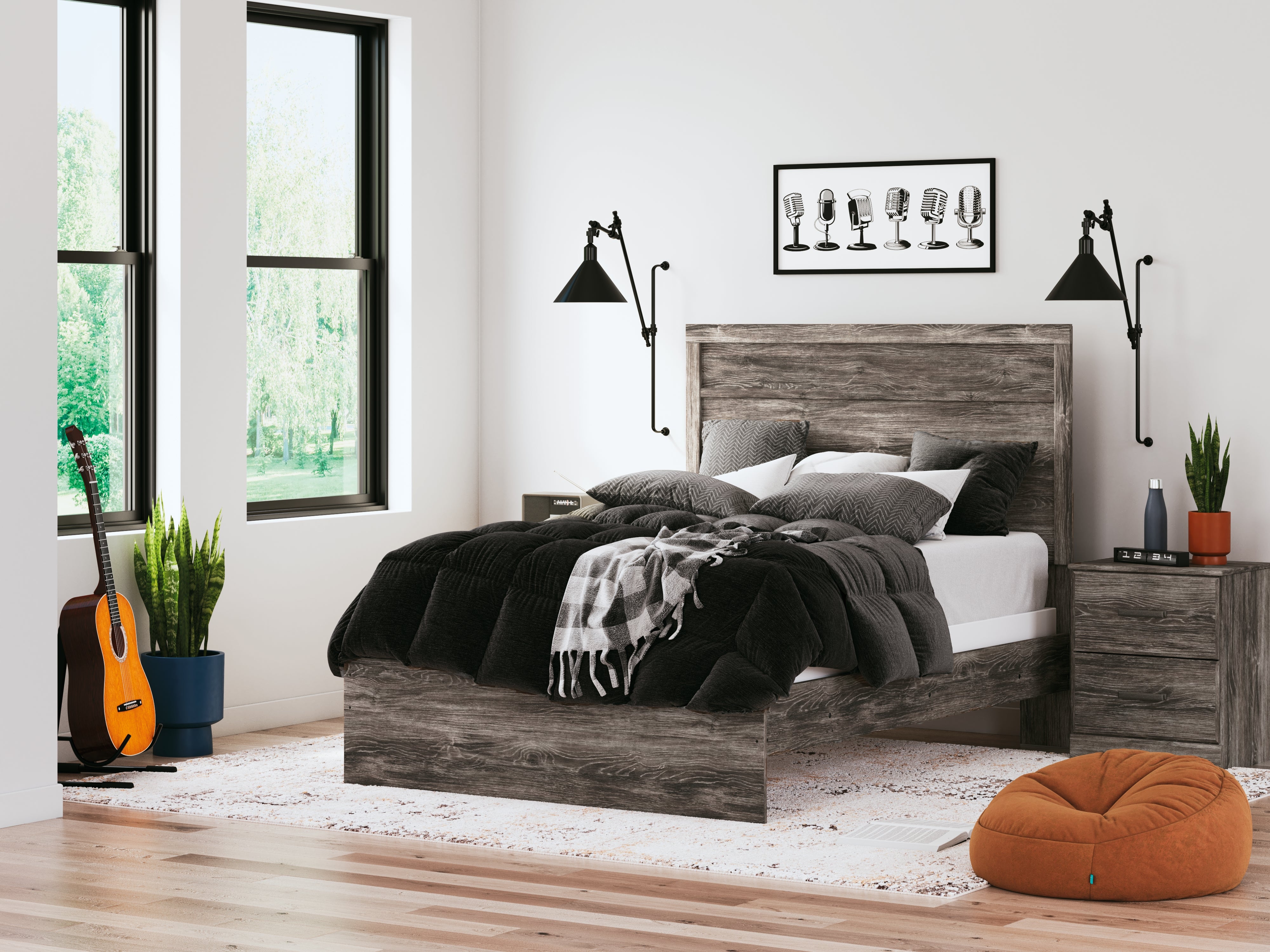 Family Deals Furniture - Ashley Furniture - Ralinksi Bedroom - Twin Panel Bed / Gray - B2587B11