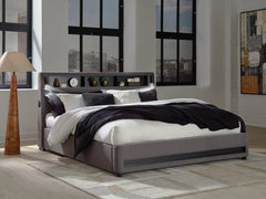 Family Deals Furniture - Ashley Furniture - Verishaw Bedroom - California King Upholstered Bed / Gray - PCB2721B22