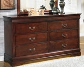 Family Deals Furniture - Ashley Furniture - Alisdair Bedroom - King Sleigh Bed / Reddish Brown - B376B8