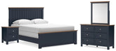 Family Deals Furniture - Ashley Furniture - Landocken Queen Panel Bed, Dresser, Mirror and Nightstand - Queen Panel Bed, Dresser, Mirror and Nightstand - B414B18