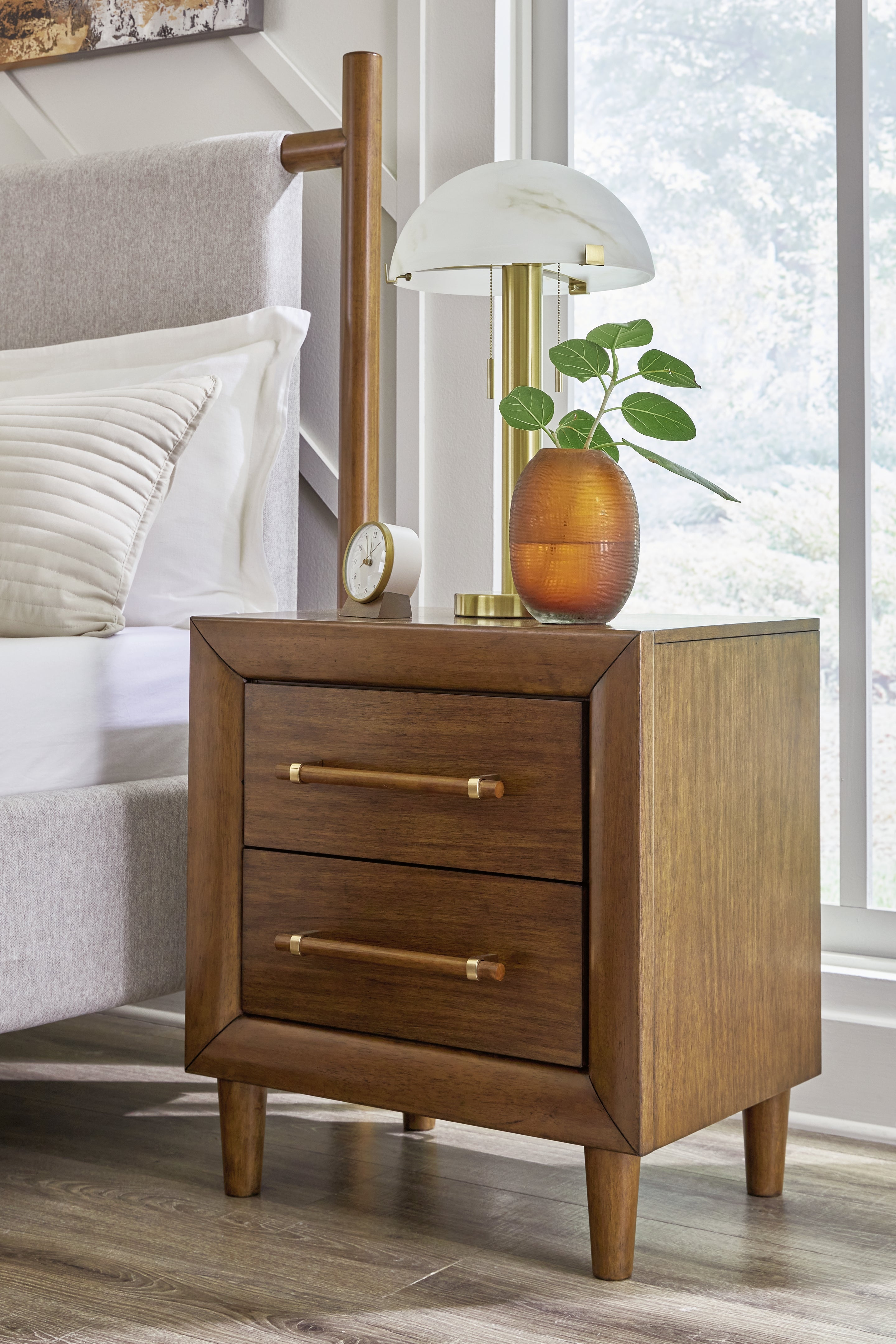Family Deals Furniture - Ashley Furniture - Lyncott Bedroom - Two Drawer Night Stand / Brown - B615-92