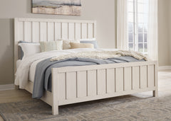 Family Deals Furniture - Ashley Furniture - Shaybrock Bedroom - King Panel Bed / Antique White - B683B6