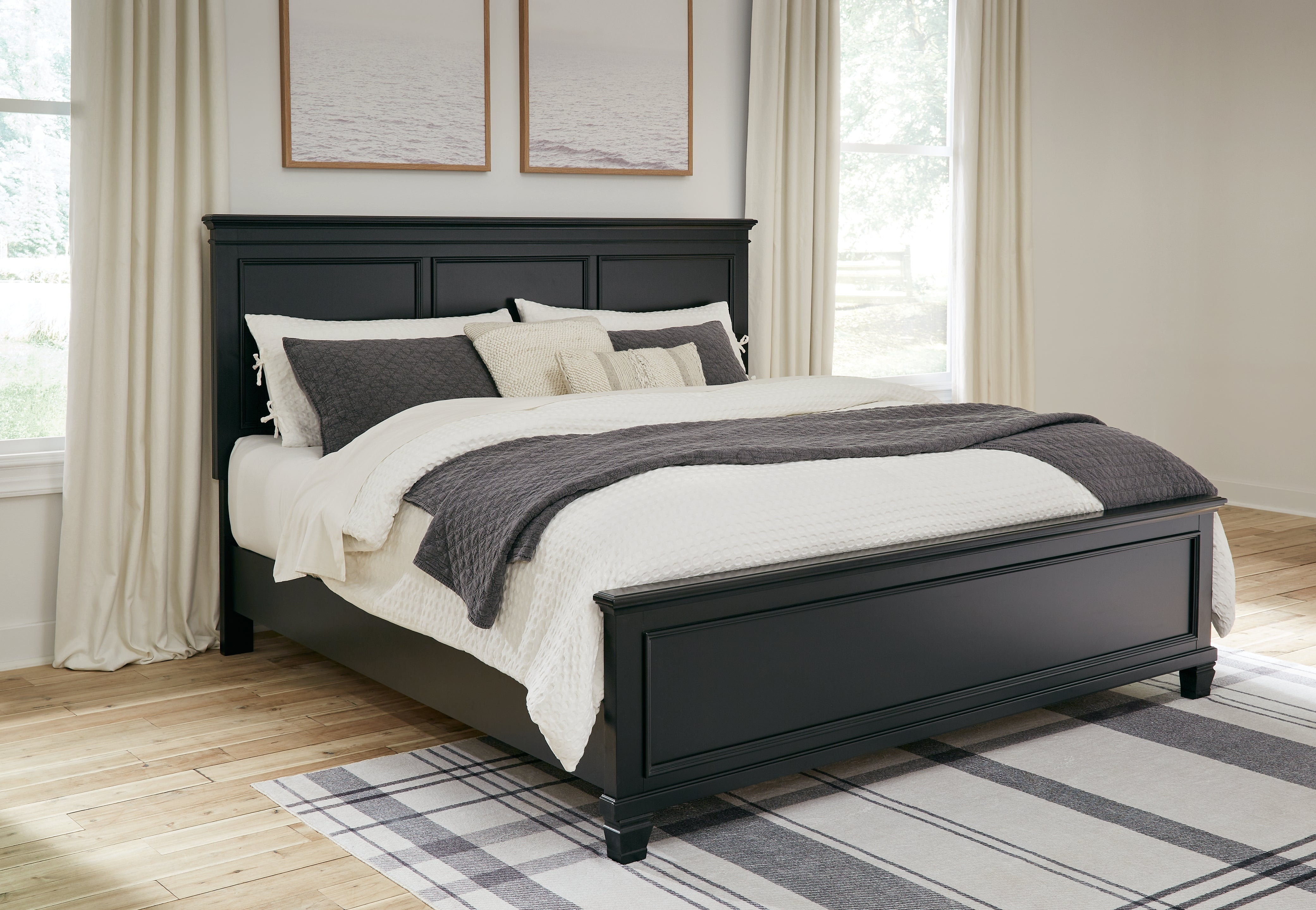 Family Deals Furniture - Ashley Furniture - Lanolee Bedroom - Full Panel Storage Bed / Black - B687B22