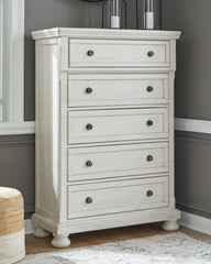 Family Deals Furniture - Ashley Furniture - Robbinsdale Bedroom - King Panel Storage Bed / Antique White - B742B25