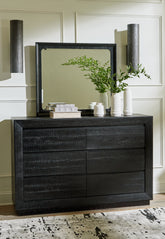 Family Deals Furniture - Ashley Furniture - Londer Bedroom - Dresser and Mirror / Black - B768B1