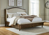 Family Deals Furniture - Ashley Furniture - Sturlayne Bedroom - California King Upholstered Panel Bed / Brown - B787B5
