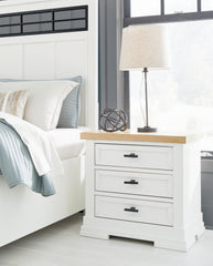 Family Deals Furniture - Ashley Furniture - Ashbryn Bedroom - California King Panel Storage Bed / White/Natural - B844B5
