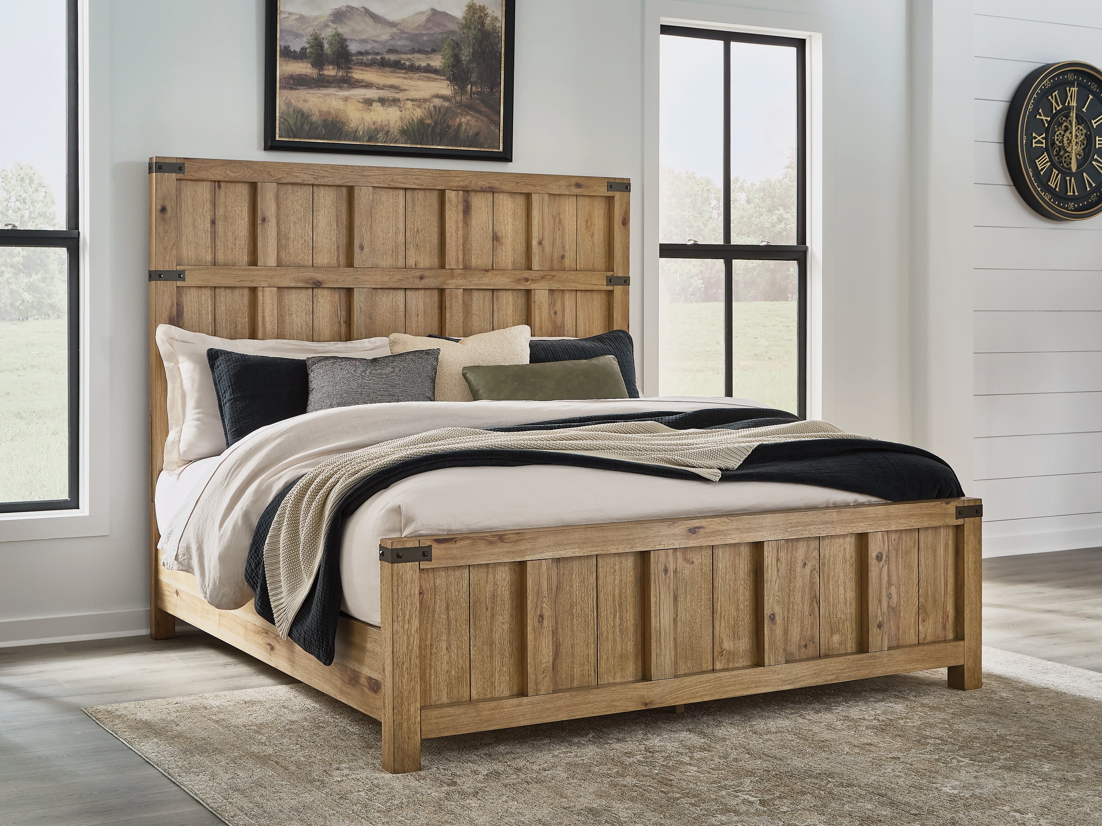 Family Deals Furniture - Ashley Furniture - Ridgester Bedroom - King Panel Bed - B858B6