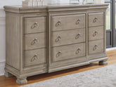 Family Deals Furniture - Ashley Furniture - Lexorne Bedroom - Three Drawer Night Stand / Gray - B924-93