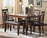 Family Deals Furniture - Ashley Furniture - Bennox Dining Room - DRM Counter Table Set (5/CN) / Brown - D384-223