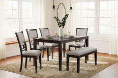 Family Deals Furniture - Ashley Furniture - Langwest Dining Room - Dining Room Table Set (6/CN) / Brown - D422-325