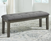 Family Deals Furniture - Ashley Furniture - Hallanden Dining Room - Large UPH Dining Room Bench / Two-tone Gray / 50"W x 16"D x 19"H - D589-00