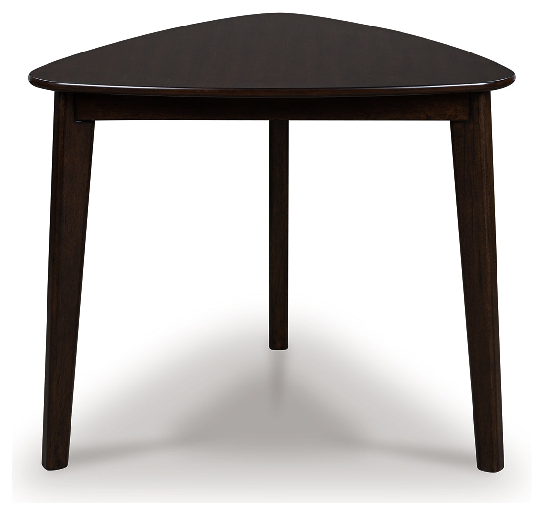 Family Deals Furniture - Ashley Furniture - Mallenette Dining Table - Triangle Dining Room Table / Merlot - PCD607-16