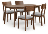 Family Deals Furniture - Ashley Furniture - Tameride Dining Table and 4 Chairs (Set of 5) - Dining Room Table Set (5/CN) / Brown - PCD609-225