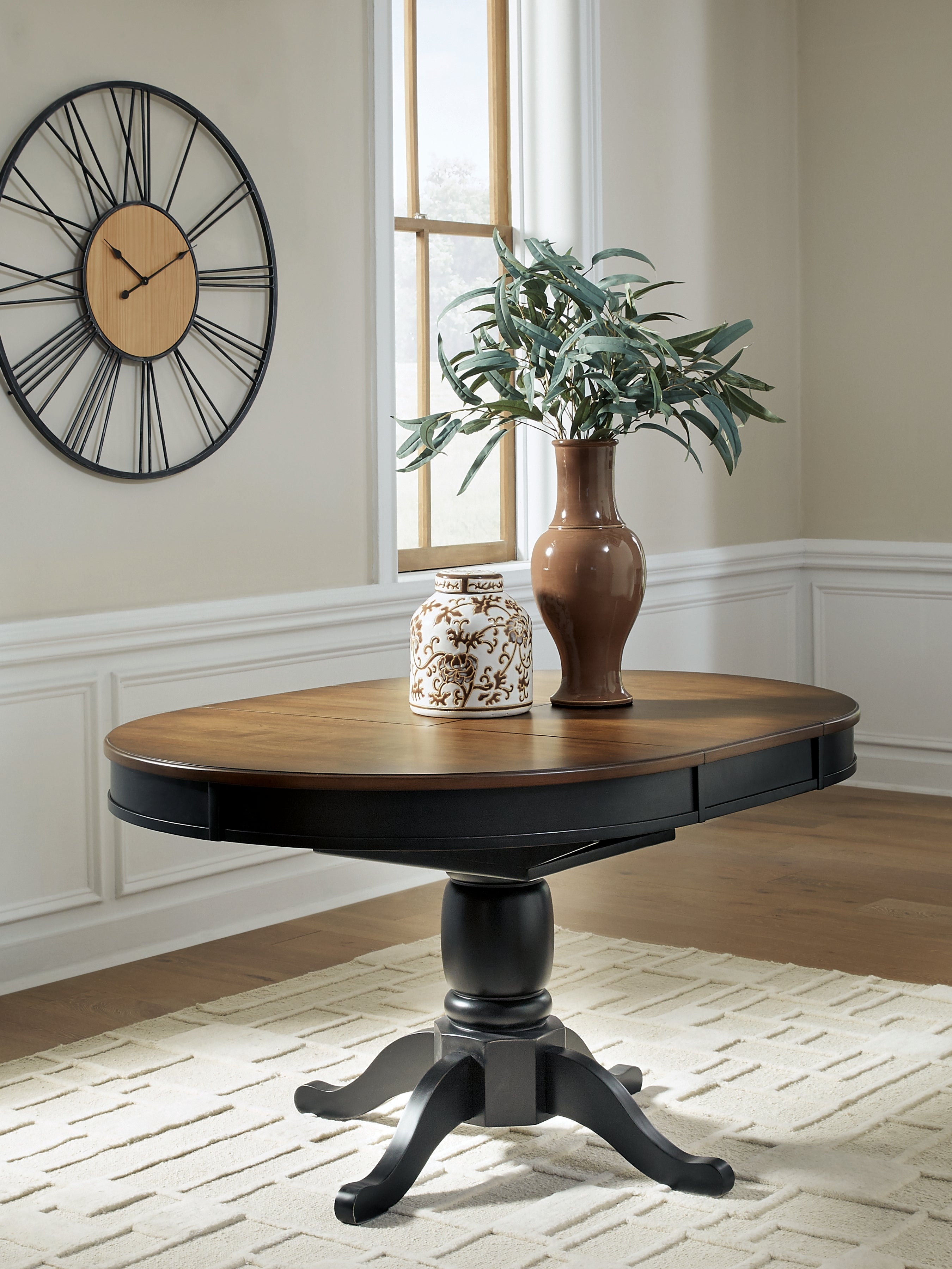 Family Deals Furniture - Ashley Furniture - Clorazi Dining Room - Oval DRM Butterfly EXT Table - PCD619-48