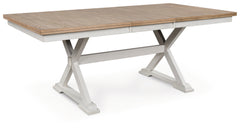 Family Deals Furniture - Ashley Furniture - Purlaney Dining Butterfly Extension Table - RECT DRM Butterfly EXT Table / Antique White/Natural - PCD627-35