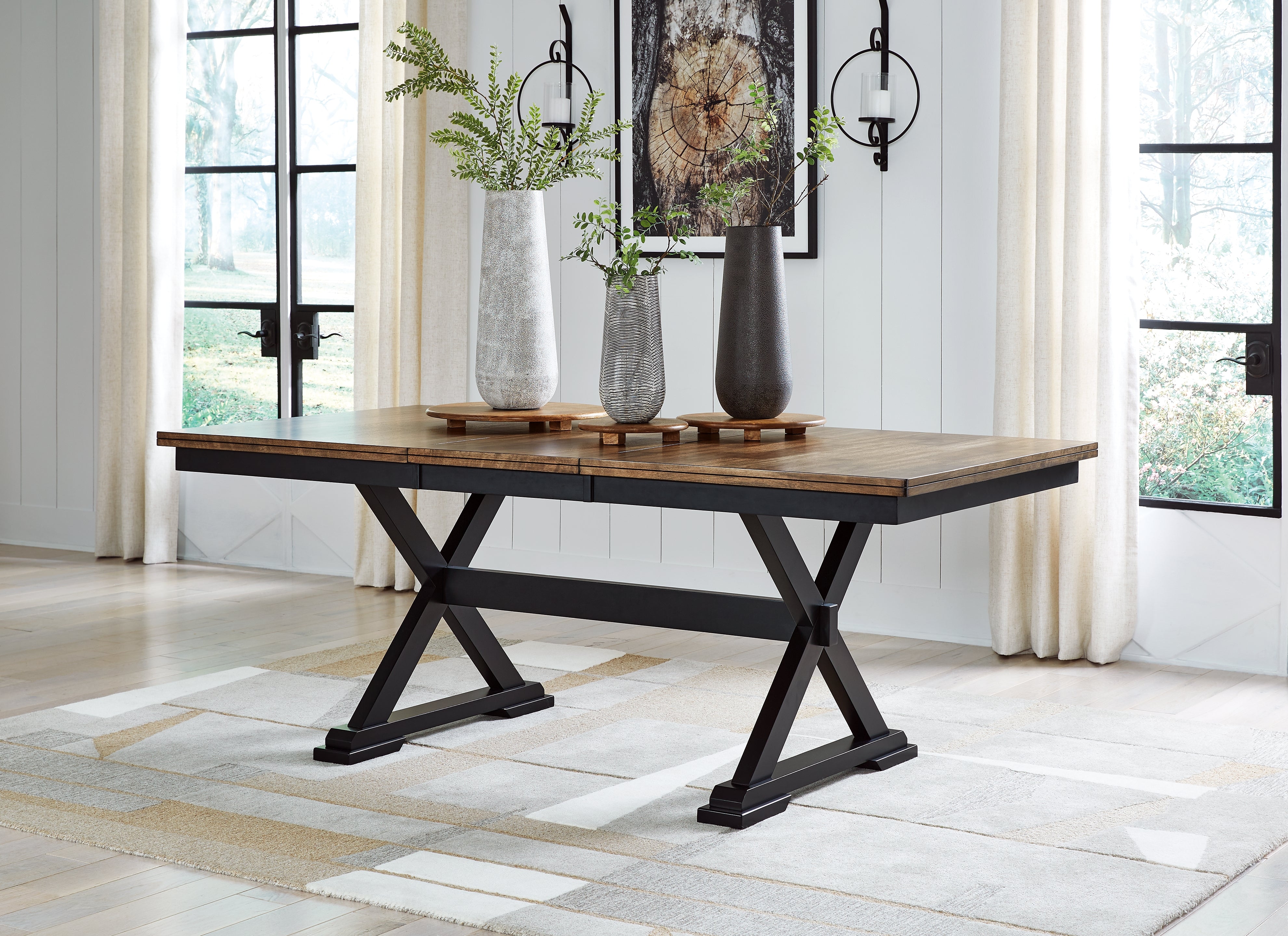 Family Deals Furniture - Ashley Furniture - Wildenauer Dining Room - Dining Room Buffet / Brown/Black - D634-80