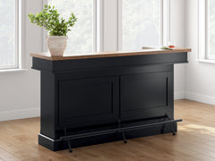 Family Deals Furniture - Ashley Furniture - Wildenauer 78" Bar - Bar / Brown/Black - D634-65