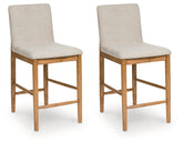 Family Deals Furniture - Ashley Furniture - Isanti Dining Room - Counter Height Barstool (Set of 2) / Light Brown - D752-124X2