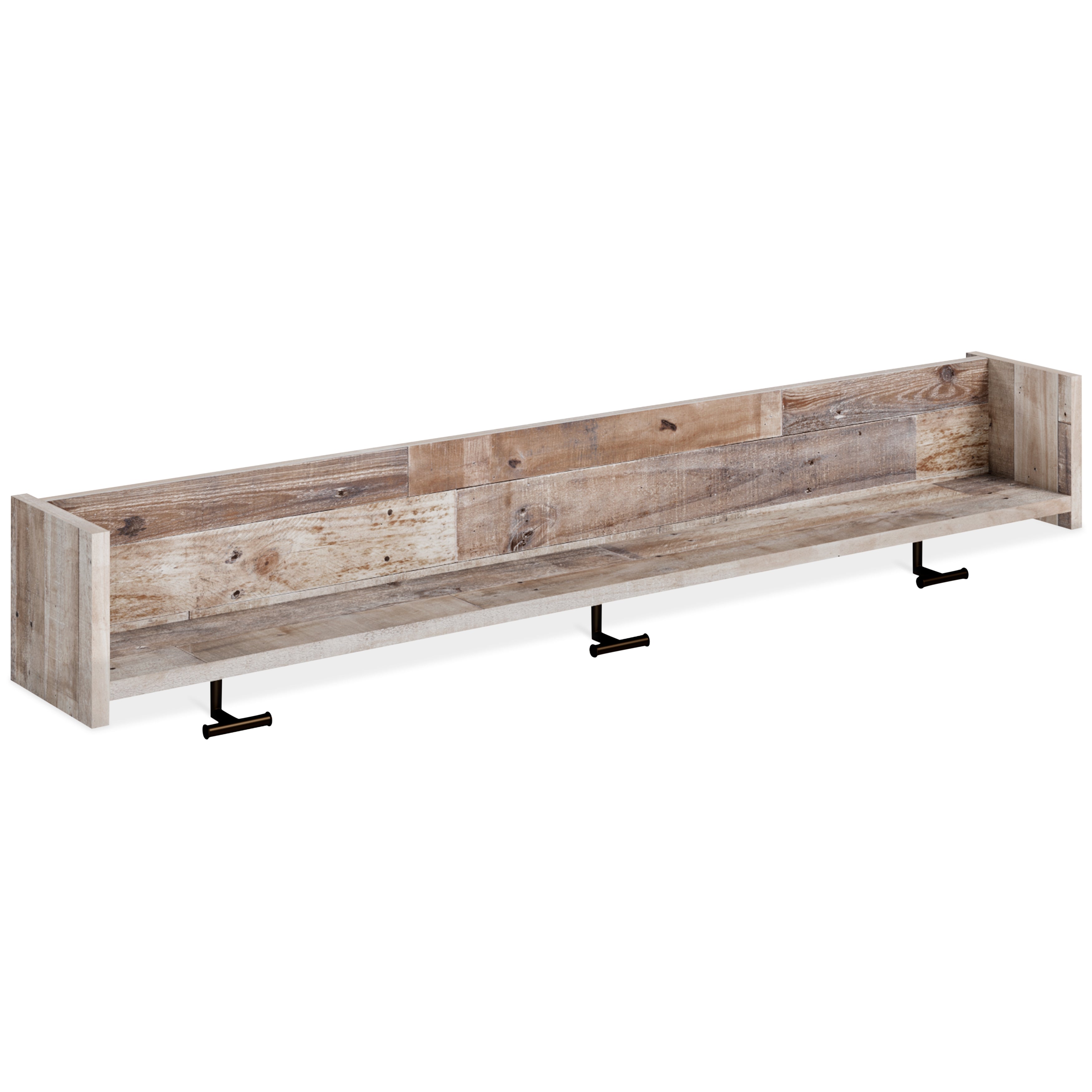 Family Deals Furniture - Ashley Furniture - Neilsville Wall Decor - Wall Mounted Coat Rack w/Shelf / Multi Gray - EA2120-151