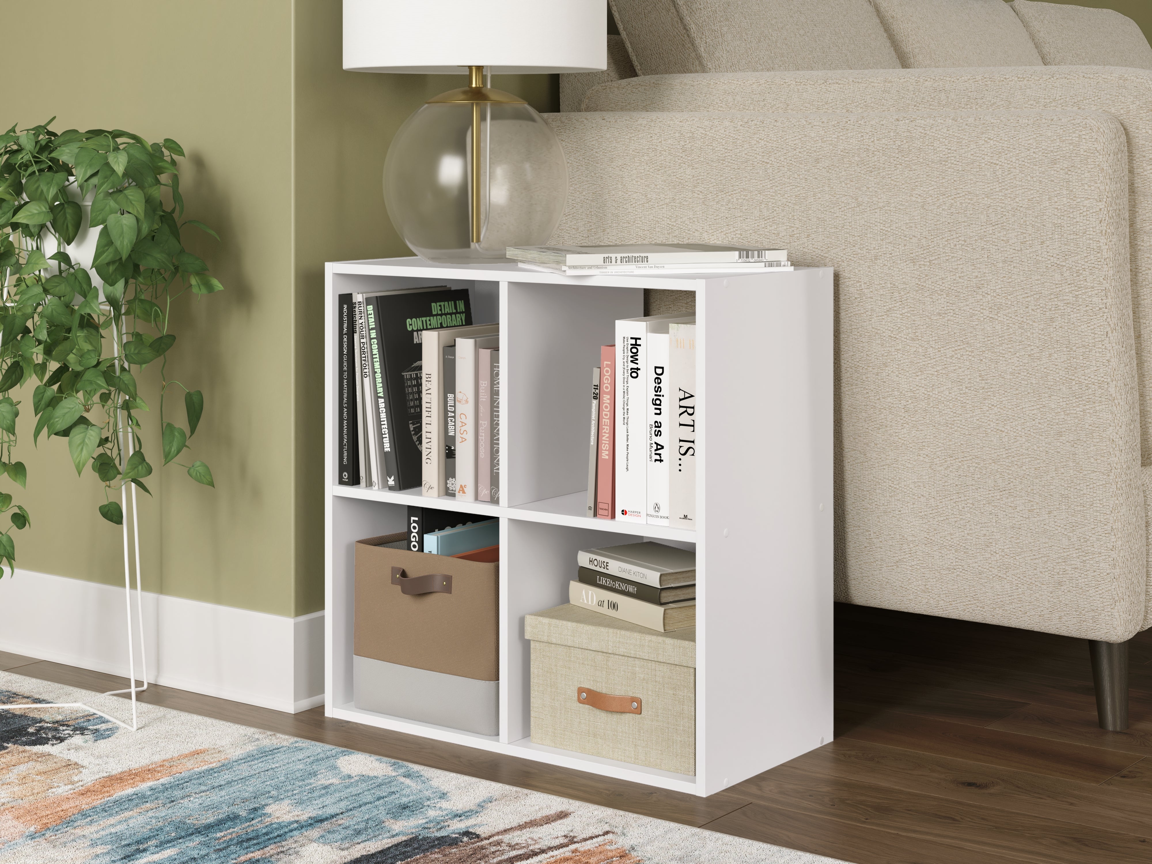 Family Deals Furniture - Ashley Furniture - Onita Four Cube Organizer - Four Cube Organizer / White - EA9630-2X2