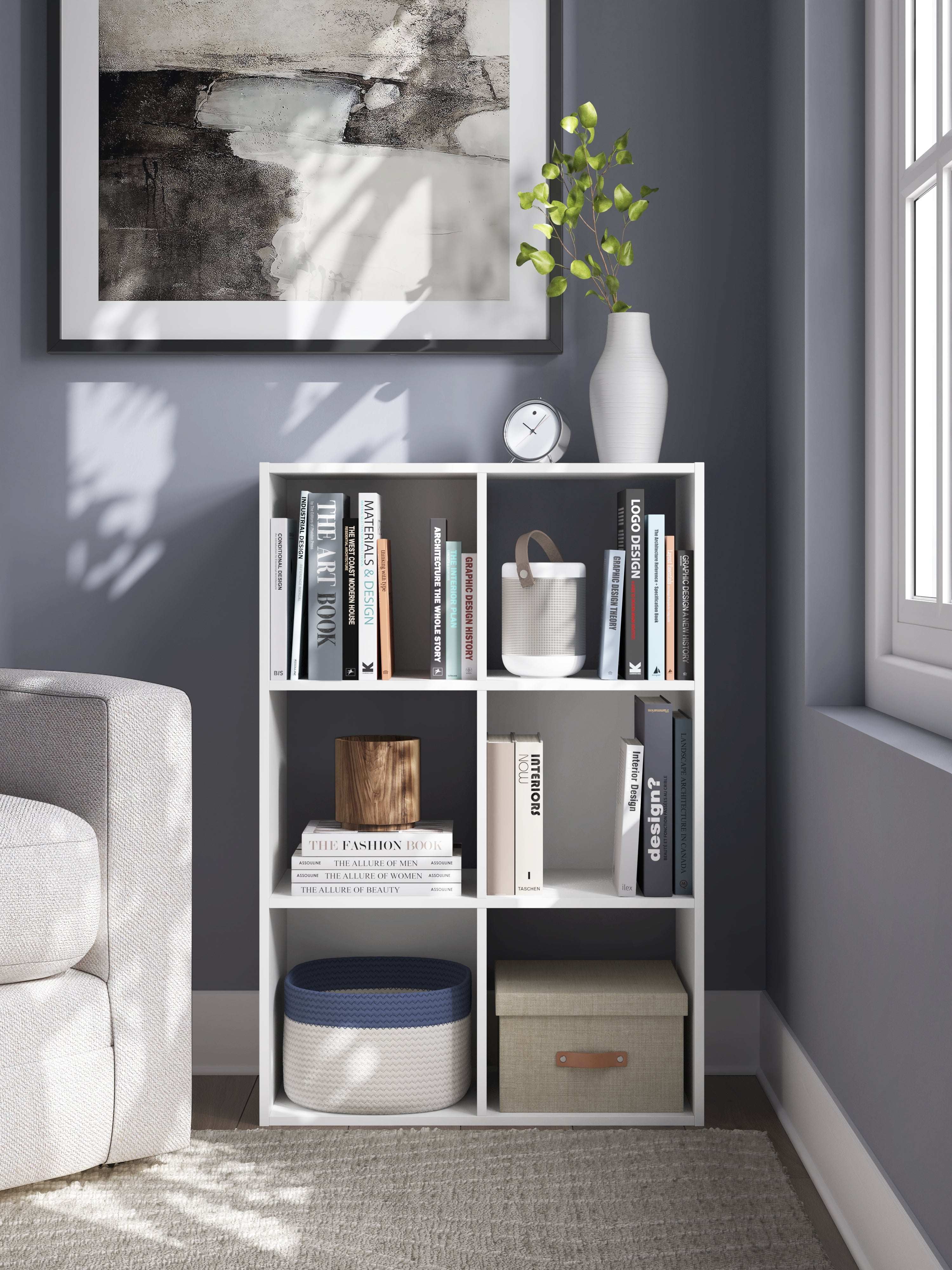 Family Deals Furniture - Ashley Furniture - Onita Six Cube Organizer - Six Cube Organizer / White - EA9630-3X2